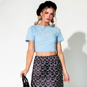 Dressed in LALA In Your Dreams Embroidered Baby Tee
